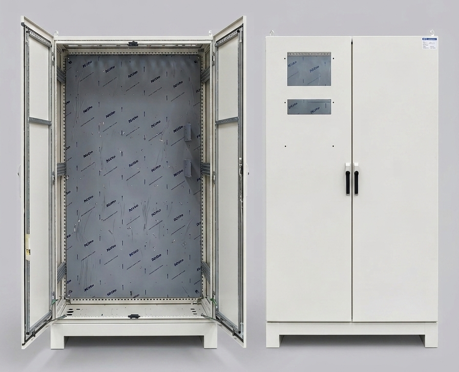 Powder coated sheet metal electrical cabinet enclosure