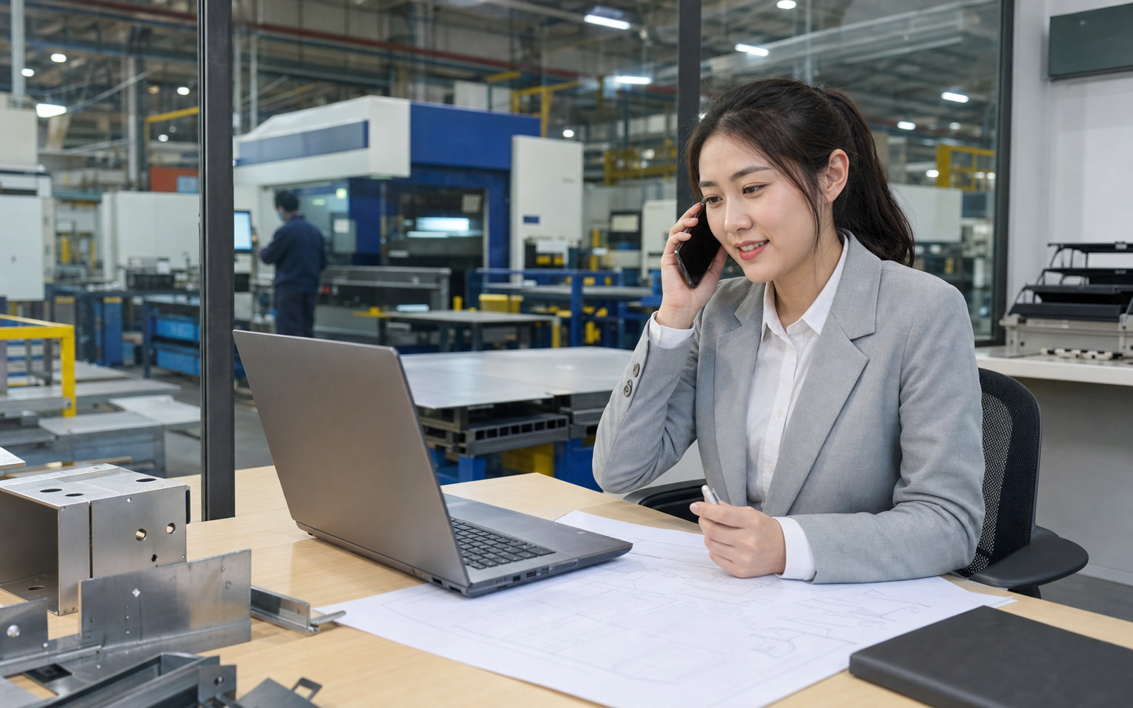 Chinese factory sales engineer ready to assist sheet metal customers